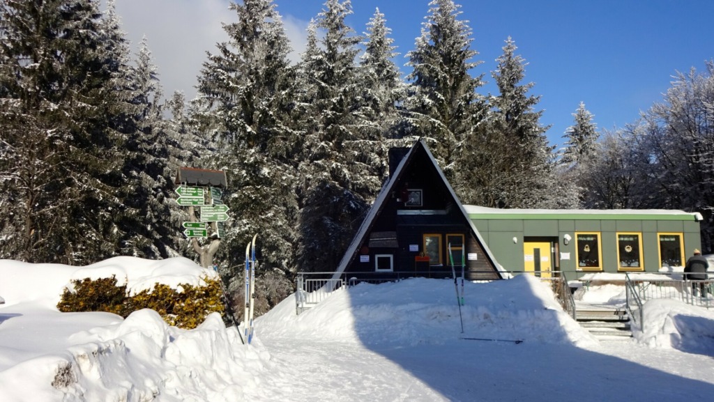 Berghütte Adlersberg im Winter