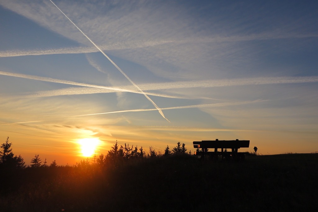 Herrlicher Sonnenuntergang auf dem Schneekopfplateau