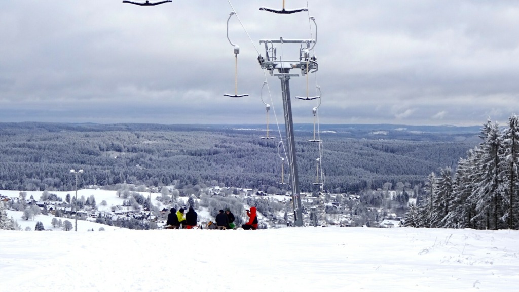 Rodeln in der Winterweld Schmiedefeld